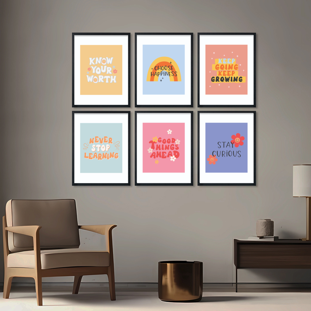 Colorful Motivational Wall Frame
