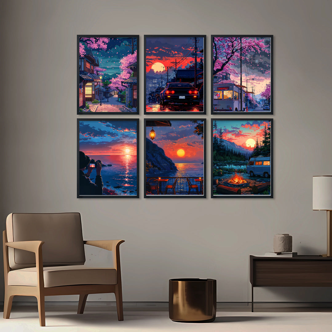 Golden Hour Adventure Art Frame Set