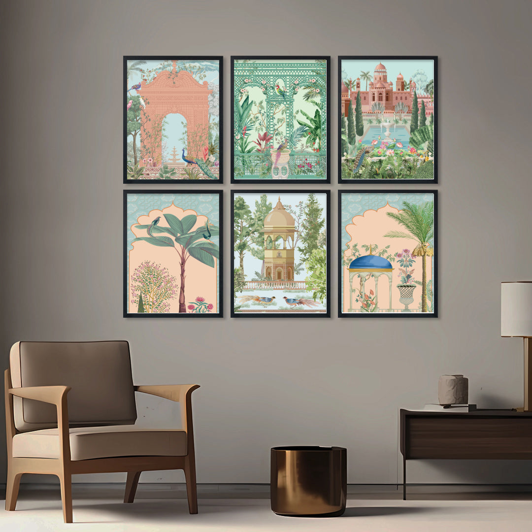 Mughal Garden Wall Frame Set