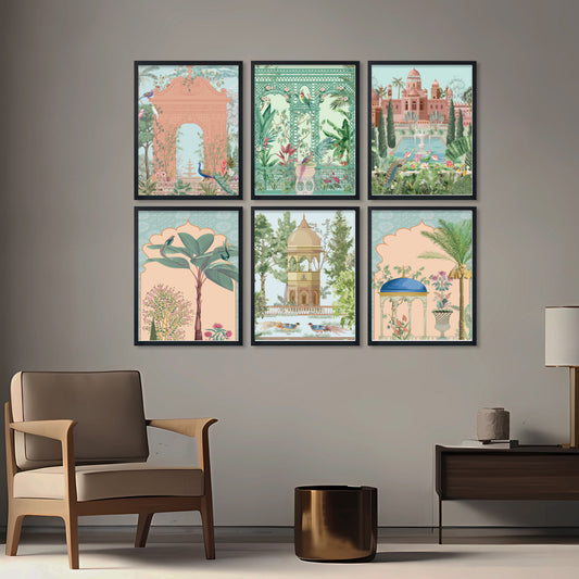 Mughal Garden Wall Frame Set