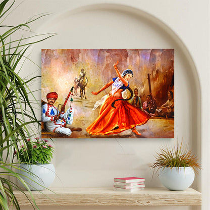 Rajasthani Dance Wall Canvas