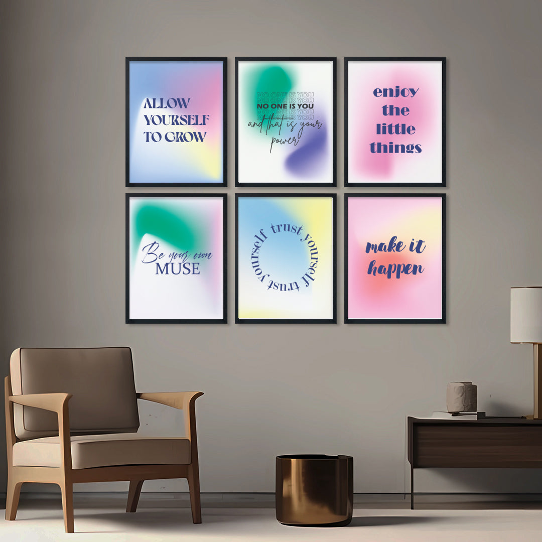 Pastel Motivation Gallery Wall Frame