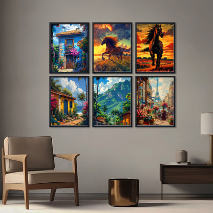 Adventure Streets & Stallion Art Frame Set