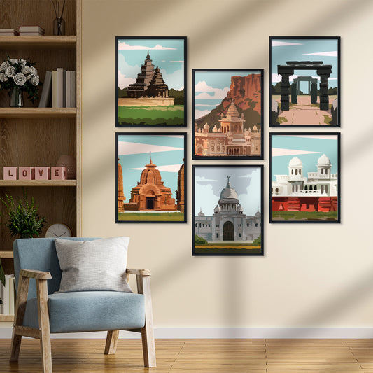 Indian Heritage Landmarks Wall Frame Set