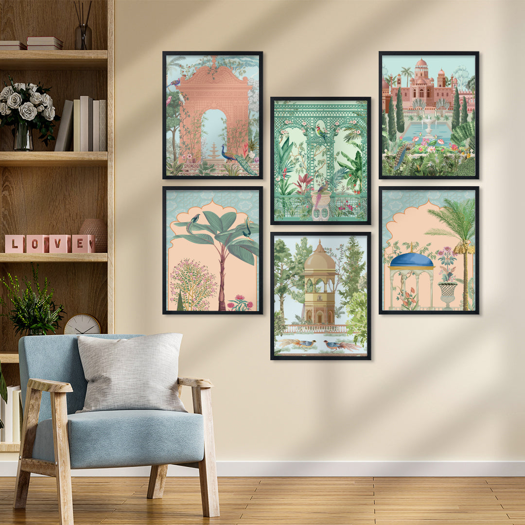 Mughal Garden Wall Frame Set