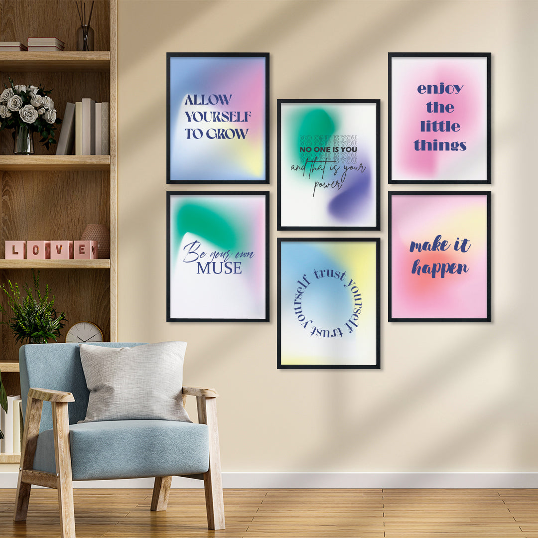 Pastel Motivation Gallery Wall Frame