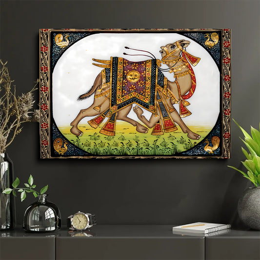 Decorated Camel Wall Canvas