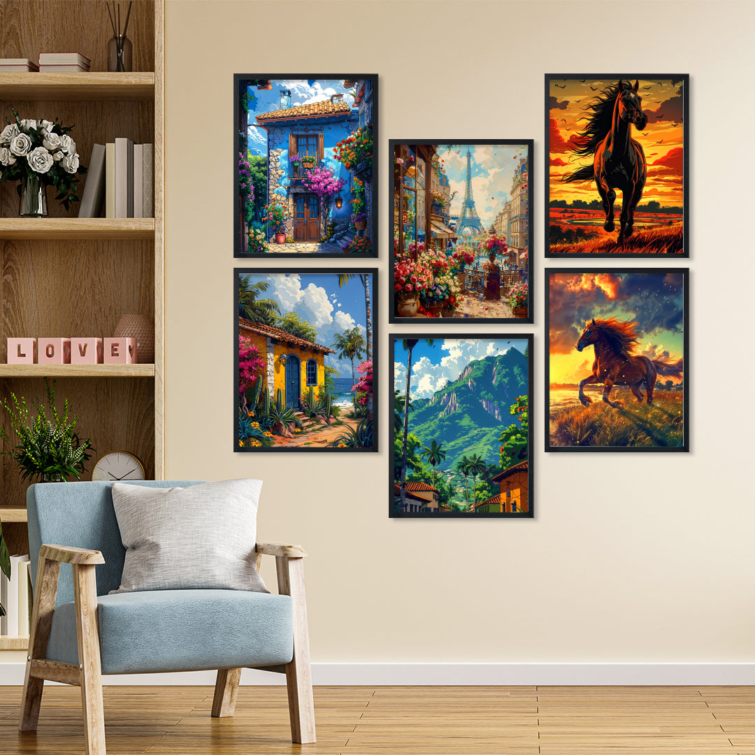 Adventure Streets & Stallion Art Frame Set