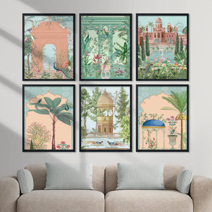 Mughal Garden Wall Frame Set