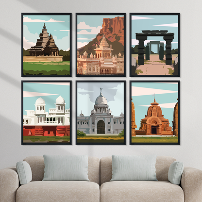 Indian Heritage Landmarks Wall Frame Set