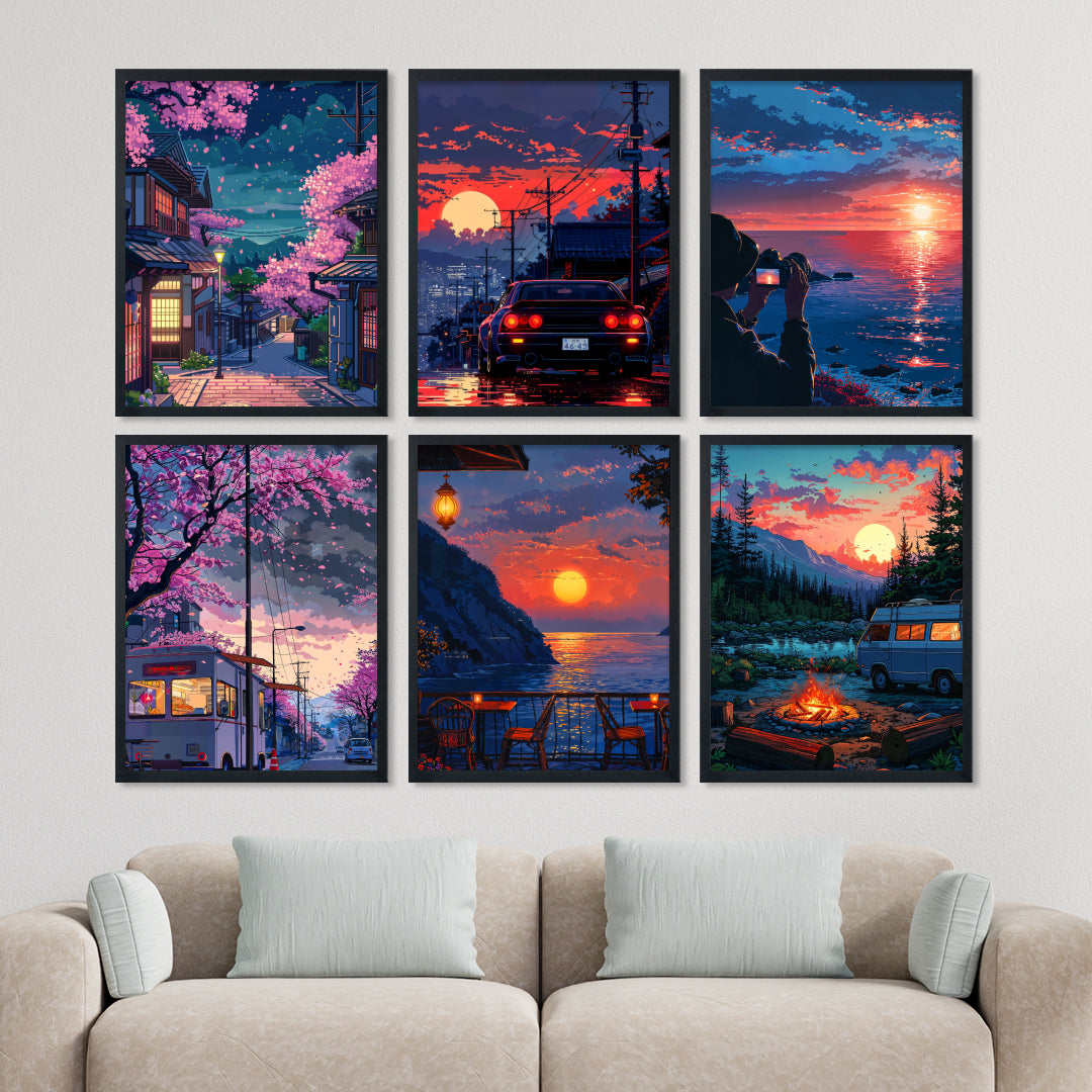 Golden Hour Adventure Art Frame Set
