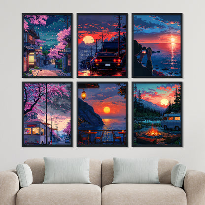 Golden Hour Adventure Art Frame Set
