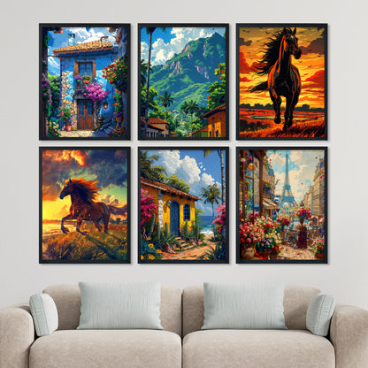 Adventure Streets & Stallion Art Frame Set