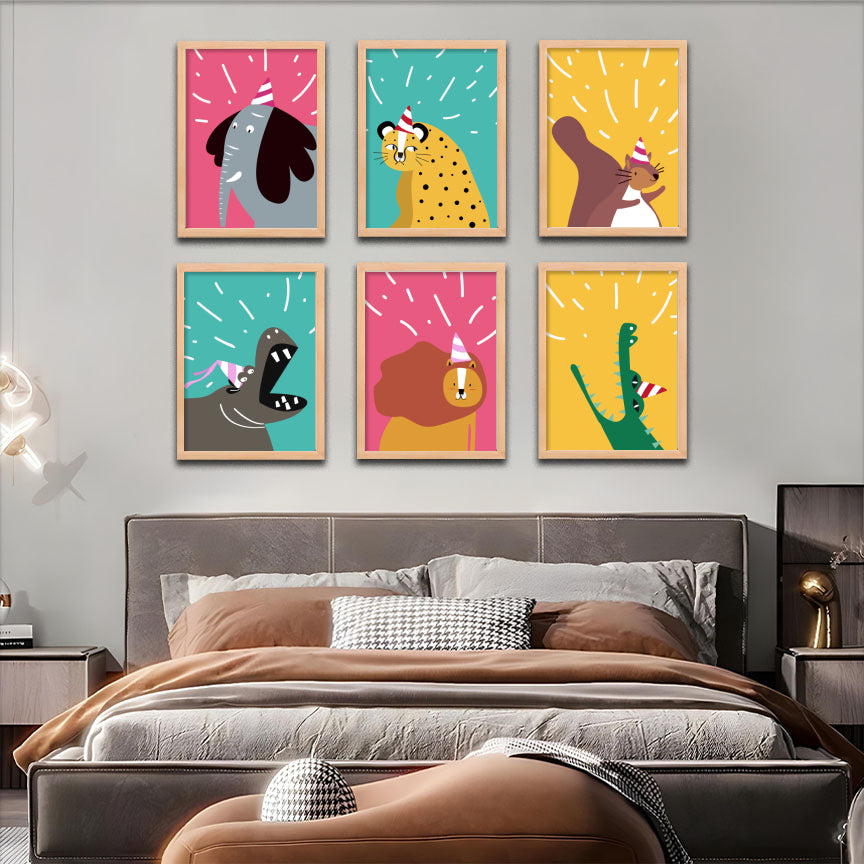 Party Animals Wall Art Set