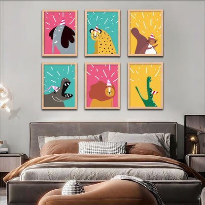 Party Animals Wall Art Set