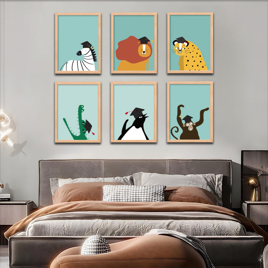 Graduation Animals Wall Art Set