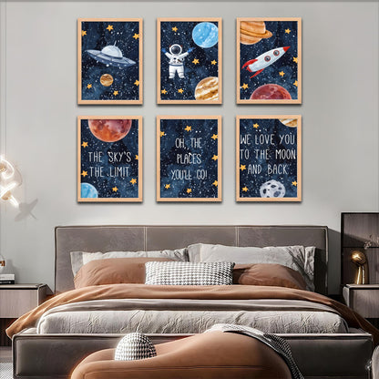 Space Adventure Kids Wall Art Set