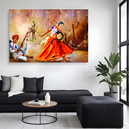 Rajasthani Dance Wall Canvas