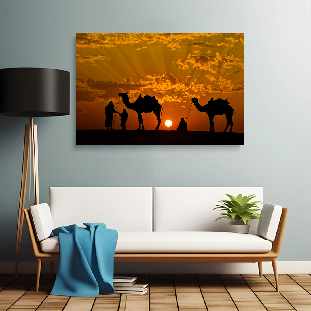 Desert Sunset Wall Canvas