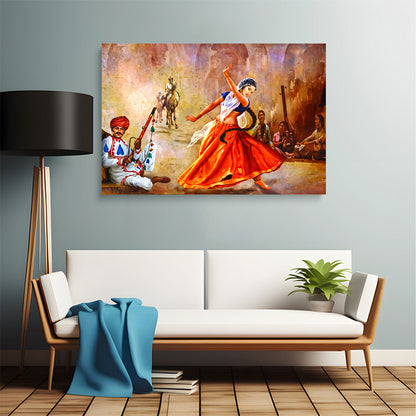 Rajasthani Dance Wall Canvas
