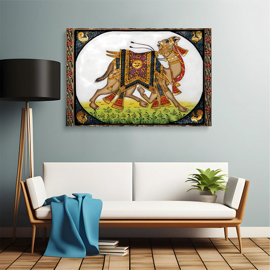 Decorated Camel Wall Canvas