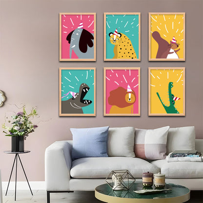 Party Animals Wall Art Set