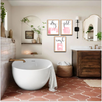 Laundry Trio Wall Frame Set