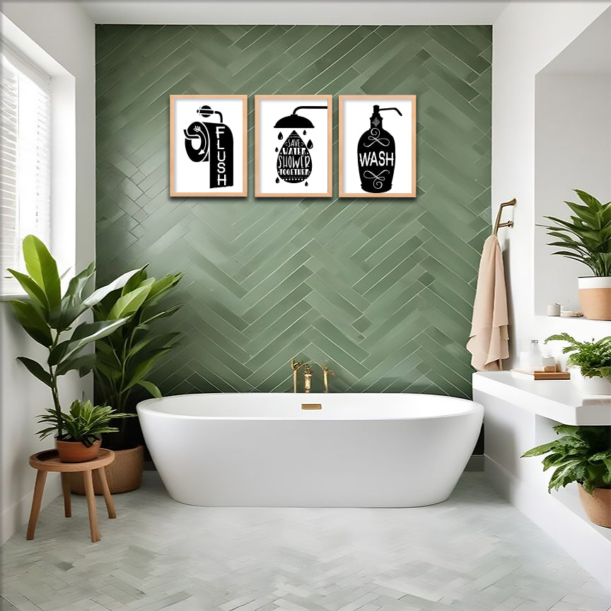 Bathroom Basics Trio Wall Frame Set