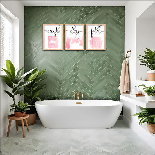 Laundry Trio Wall Frame Set