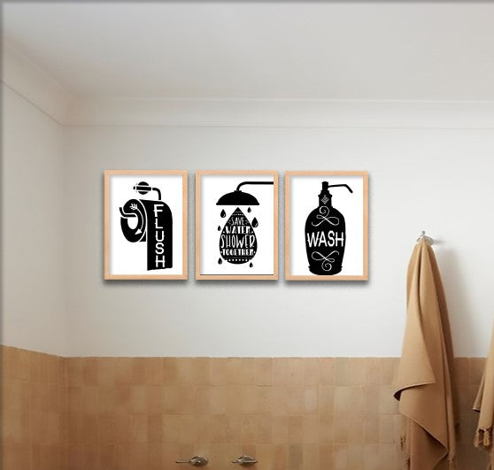 Bathroom Basics Trio Wall Frame Set