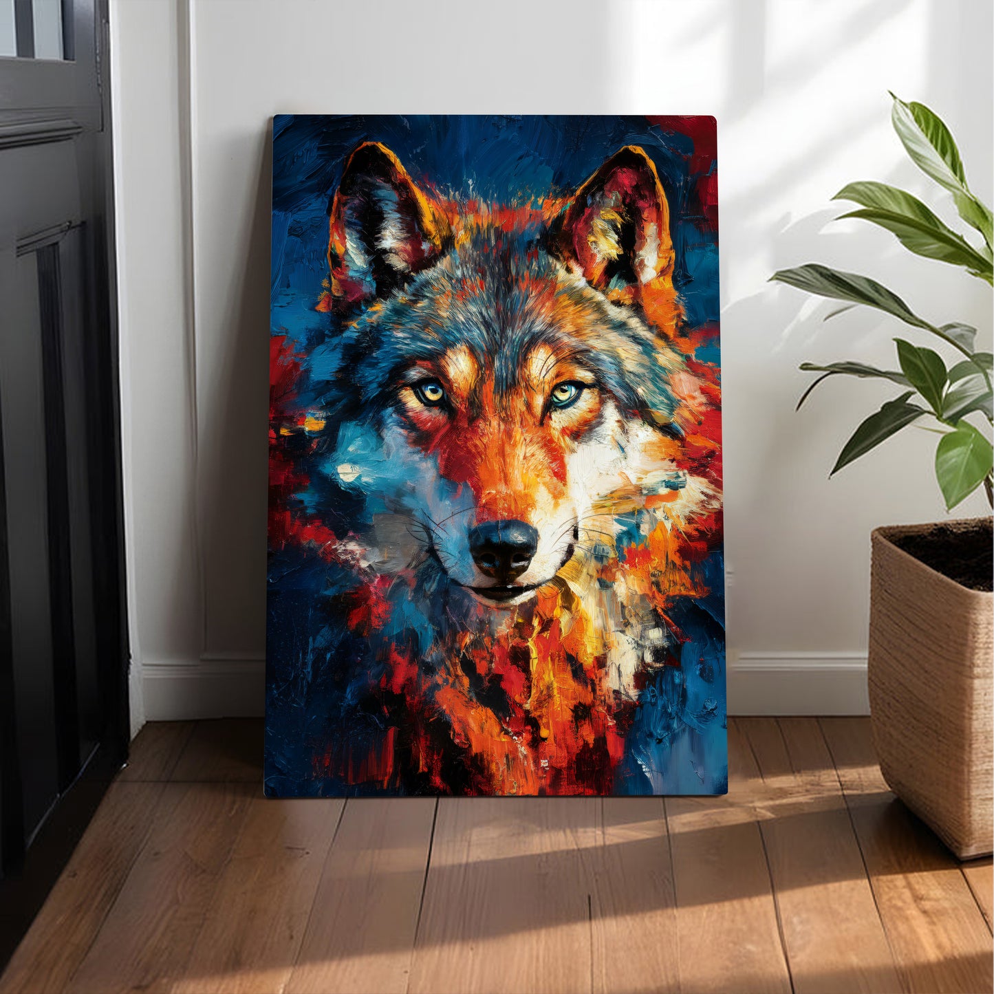 Fiery Wolf Canvas