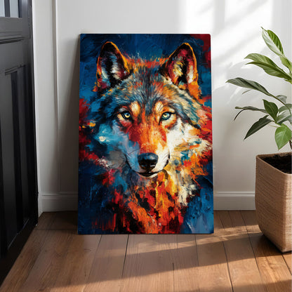 Fiery Wolf Canvas
