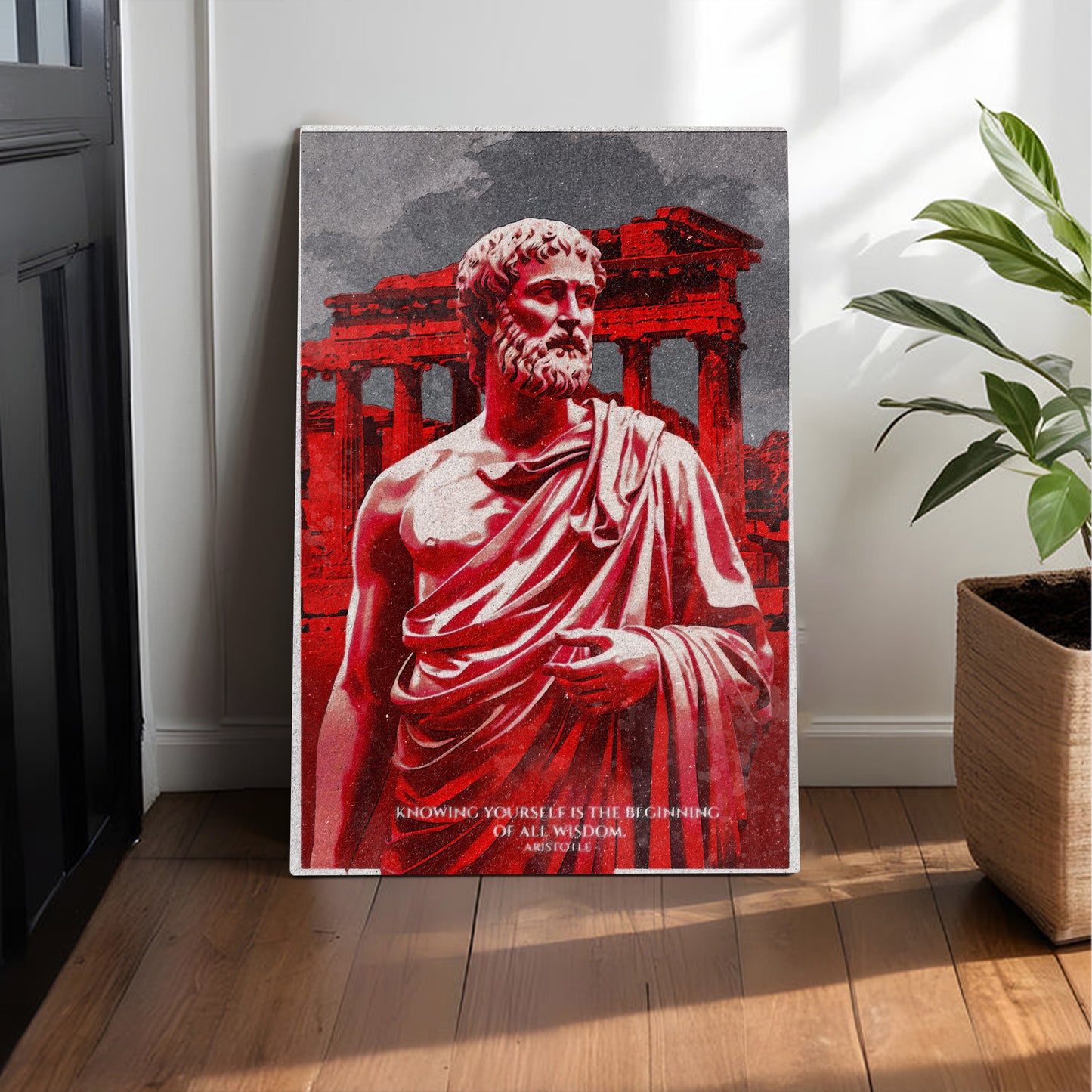 Red Greek Philosopher Canvas
