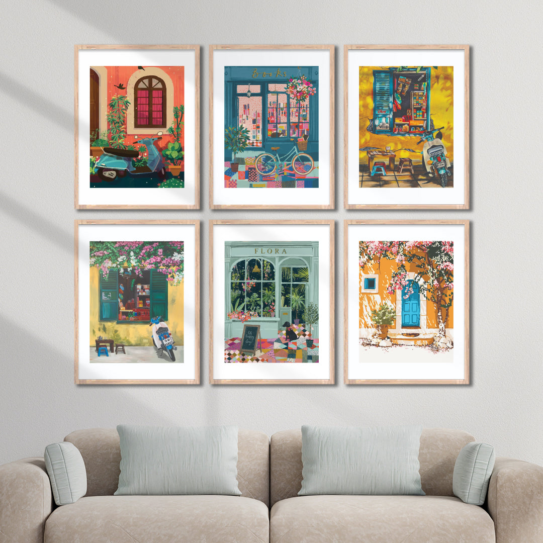 Vintage Street Vibes Wall Frame Set