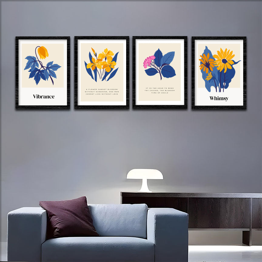 Floral Harmony Wall Frame Set