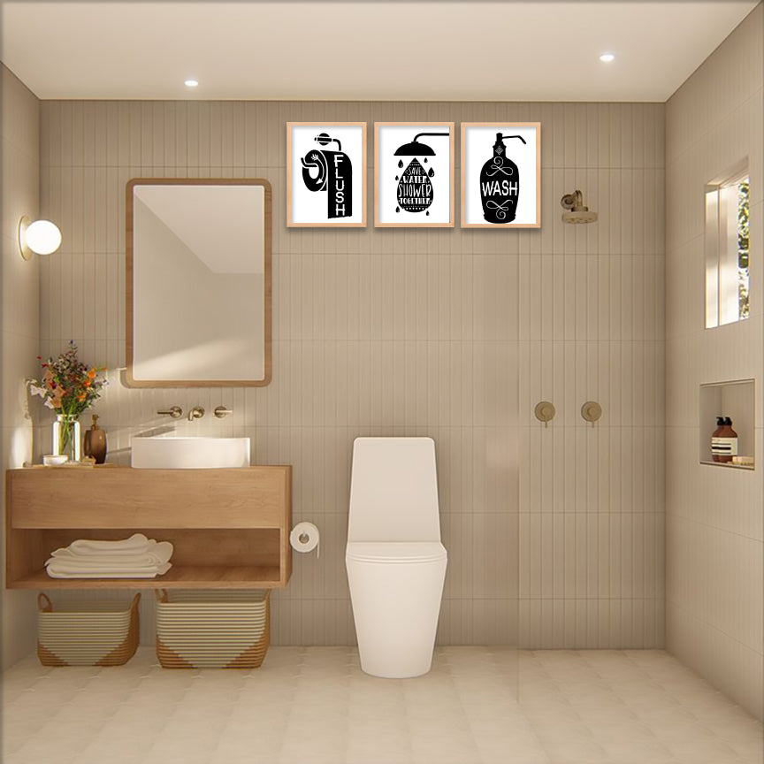 Bathroom Basics Trio Wall Frame Set