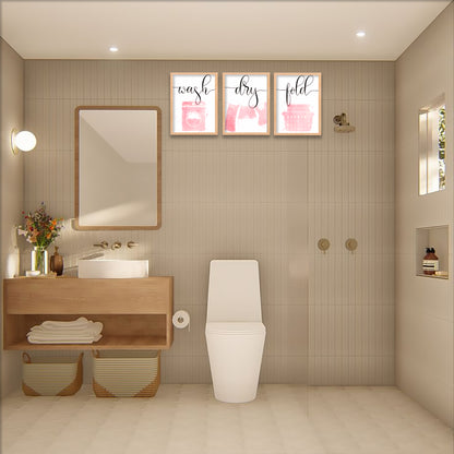 Laundry Trio Wall Frame Set