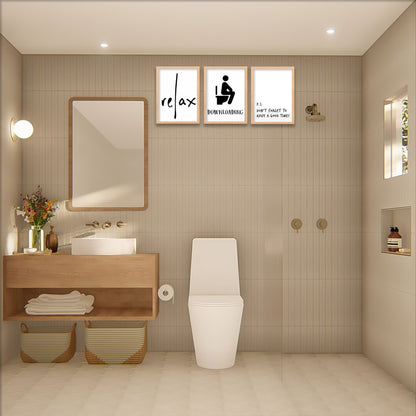 Bathroom Humor Trio Wall Frame Set