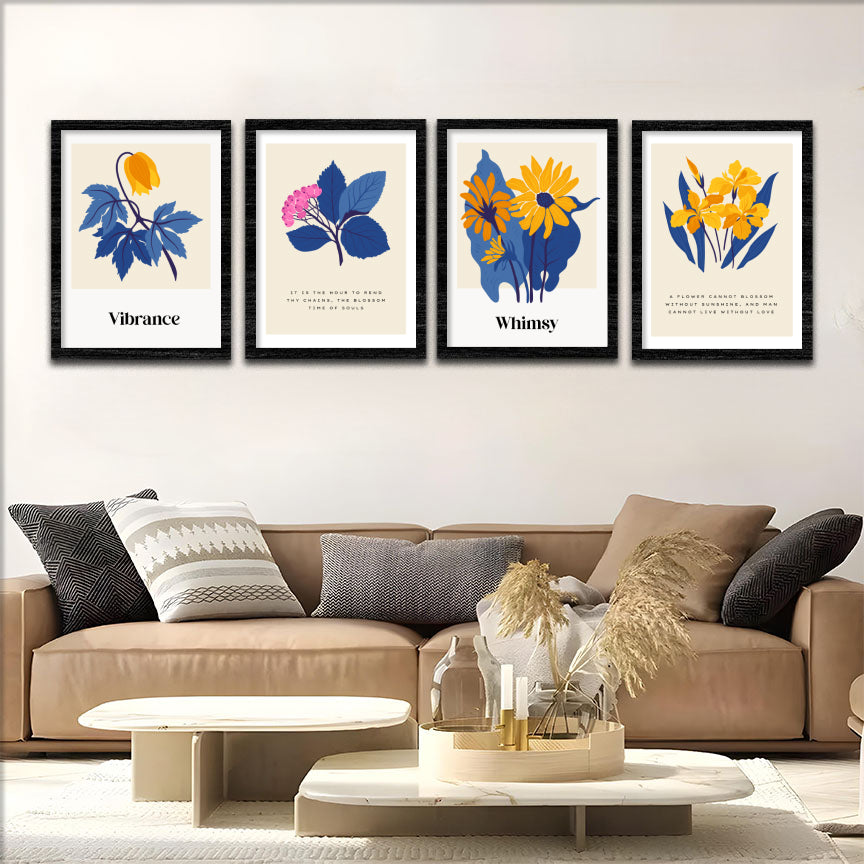 Floral Harmony Wall Frame Set