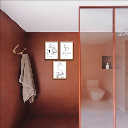 Bathroom Wall Art Set Frames
