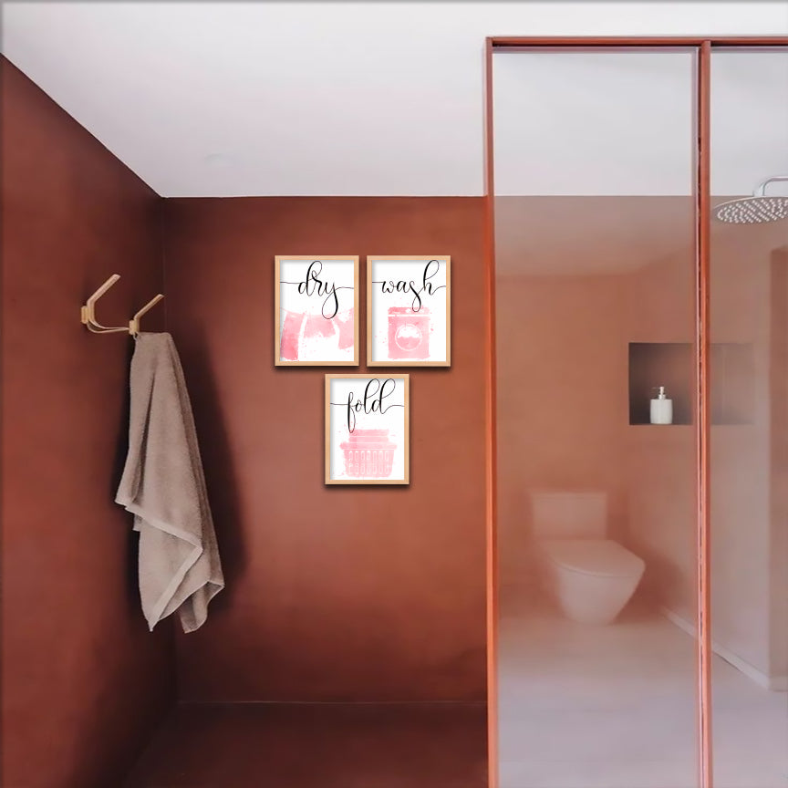 Laundry Trio Wall Frame Set