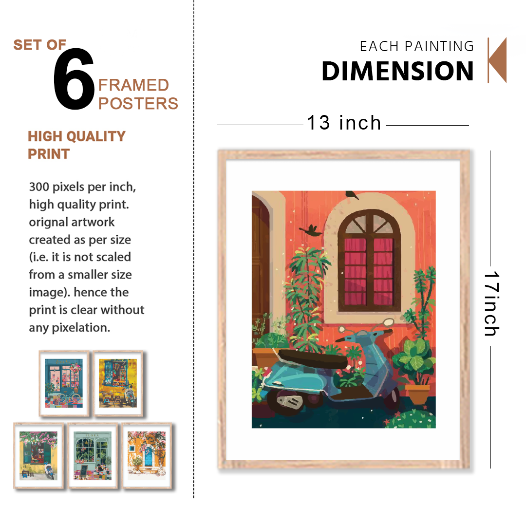 Vintage Street Vibes Wall Frame Set