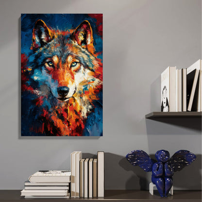Fiery Wolf Canvas