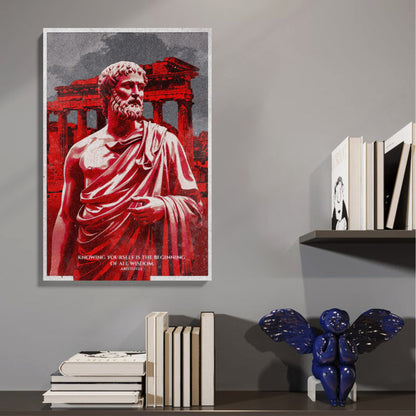 Red Greek Philosopher Canvas