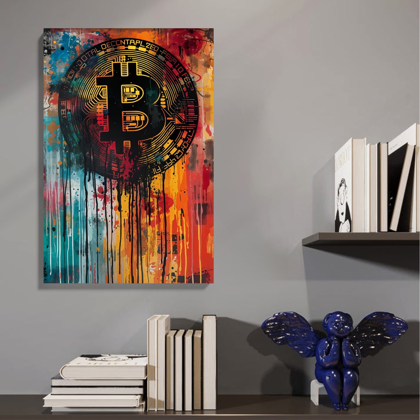 Bitcoin Splash Art Canvas