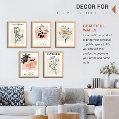Floral Strength Wall Frame Set