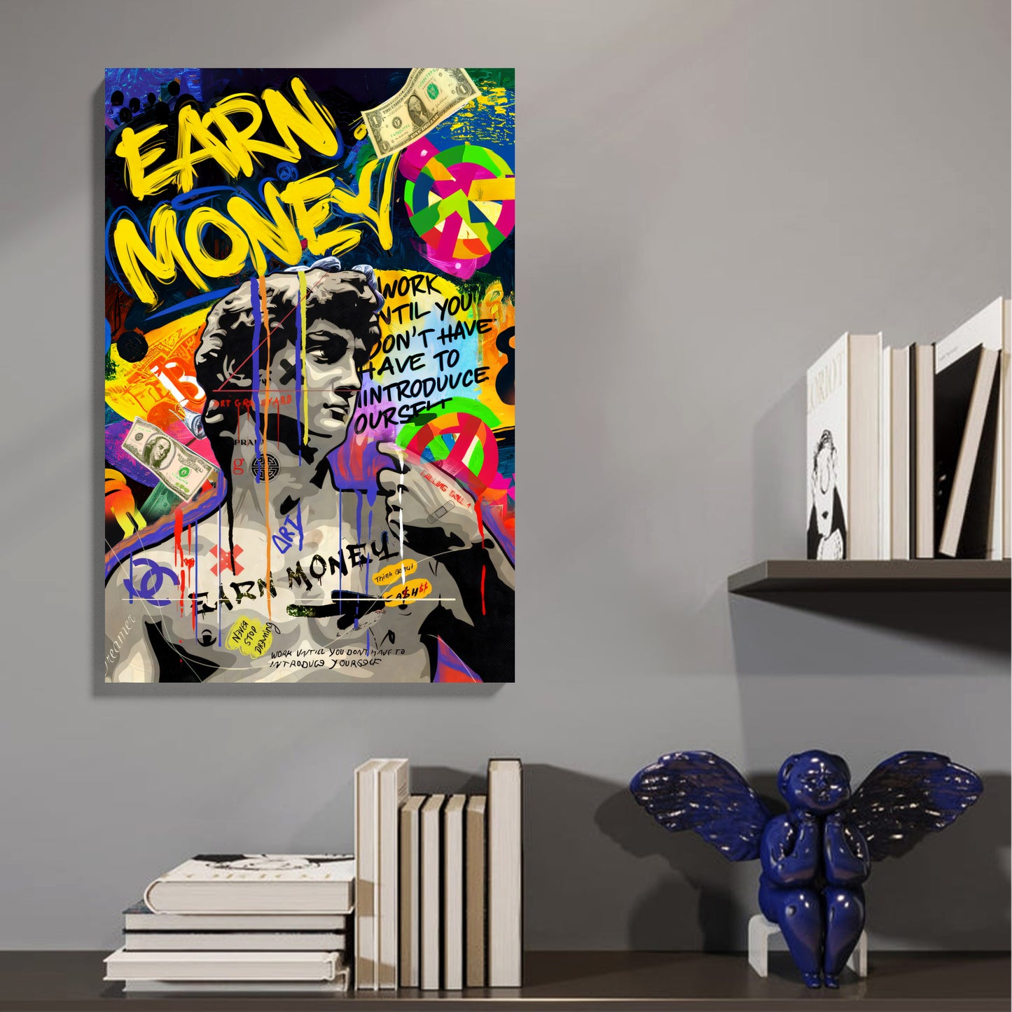 Earn Money Graffiti Canvas