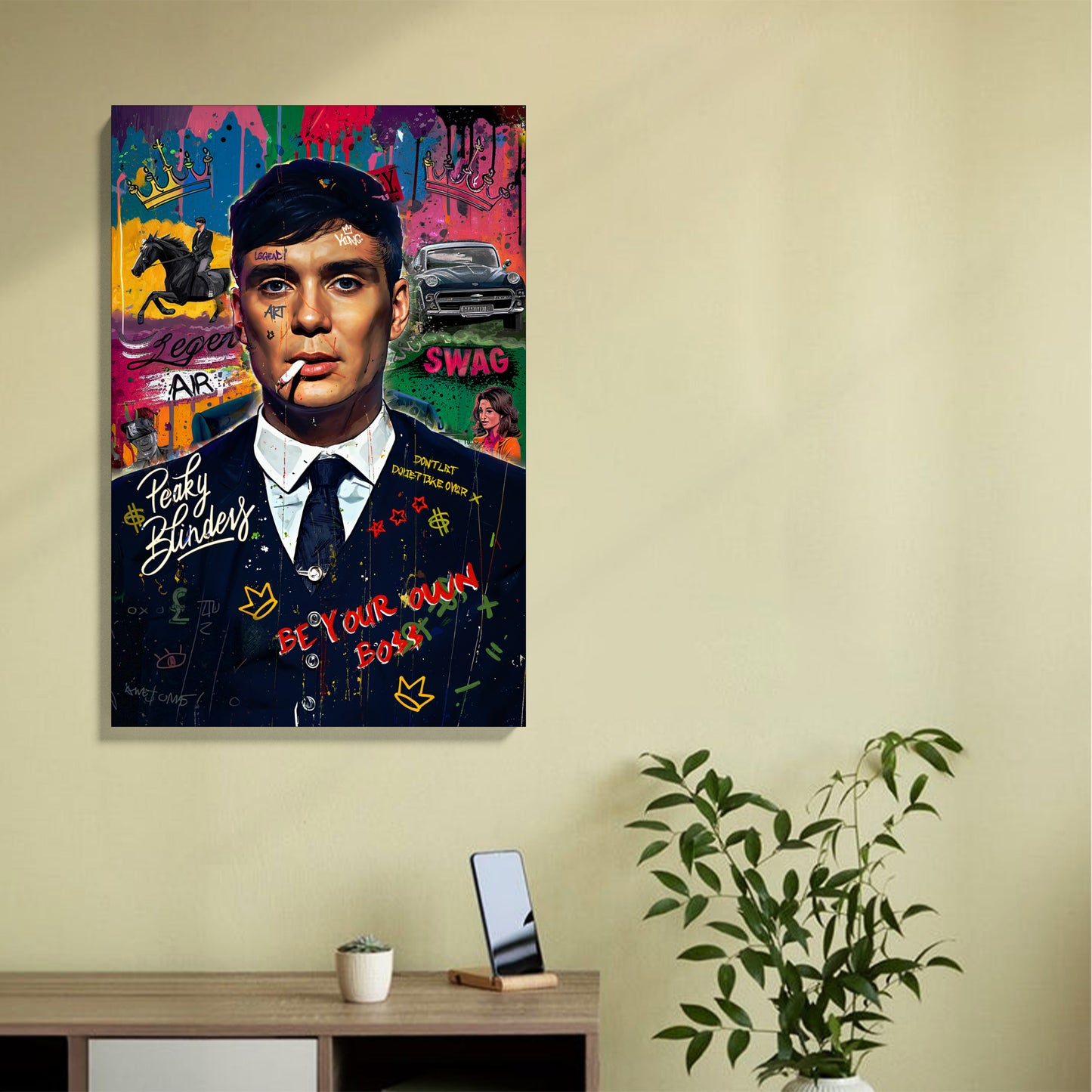 Retro Boss Graffiti Canvas