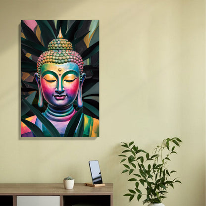 Vibrant Buddha Canvas