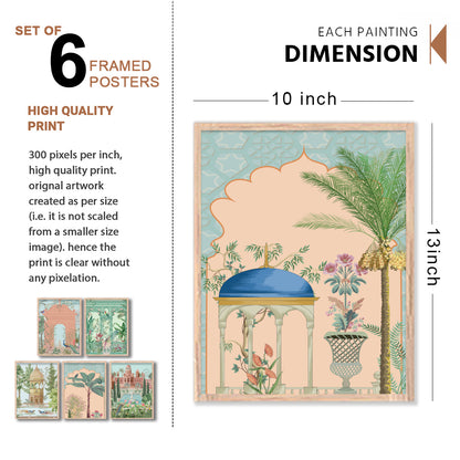 Mughal Palace Garden Wall Frame Set